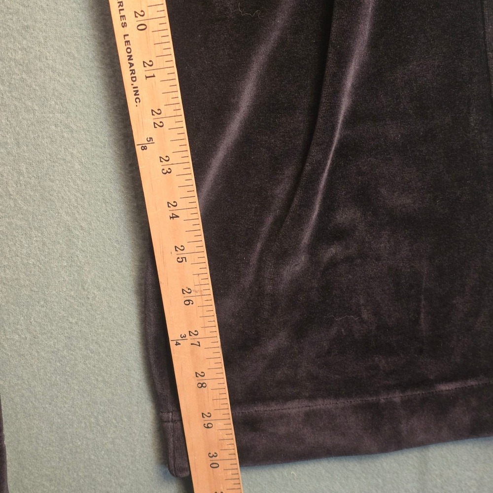 Escada Sport Emera‎ Black Velvet Wide Leg Lounge Pants Modal Cotton Size M - Picture 8 of 13